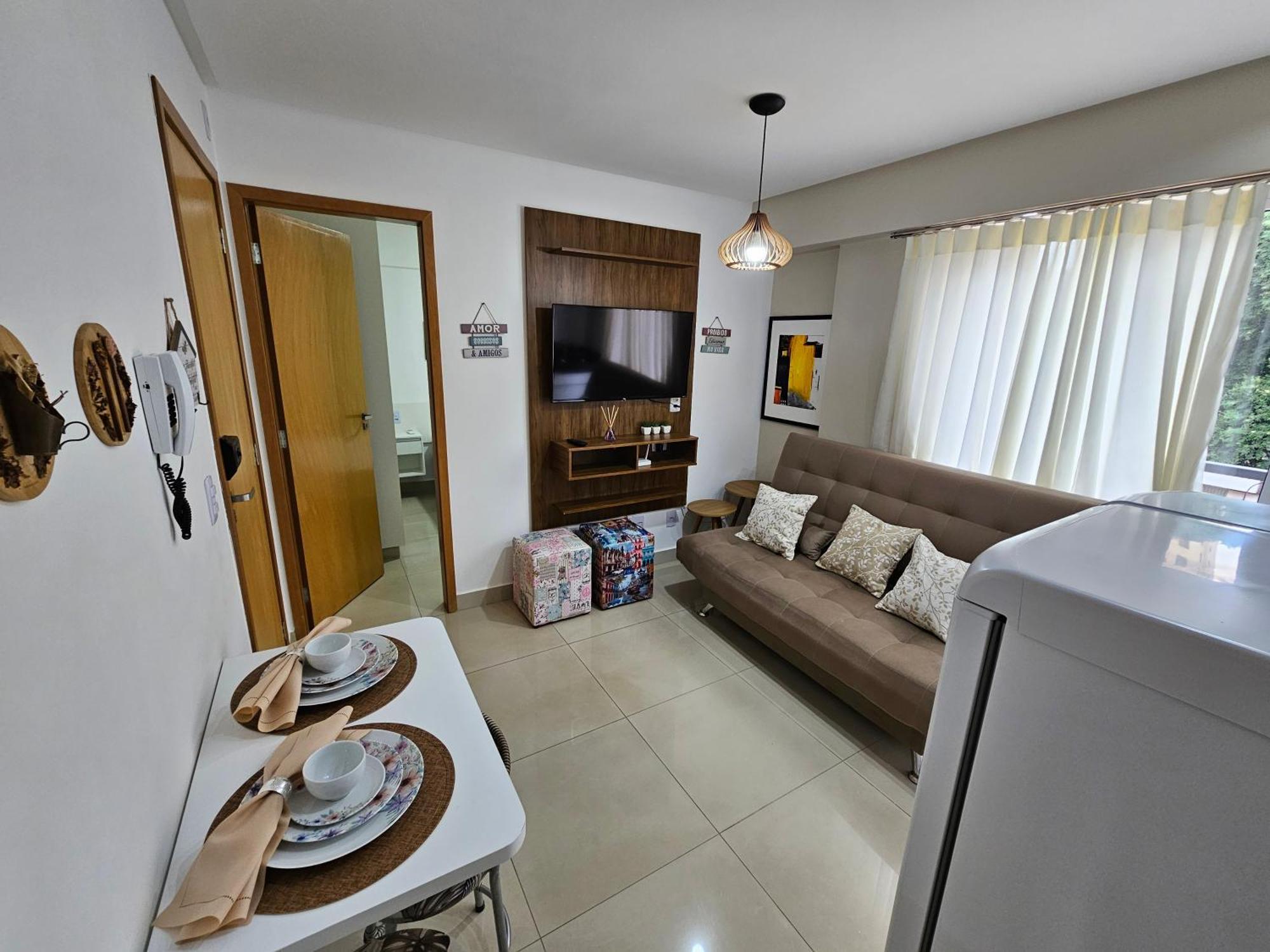 Lindo Flat 206 2qts A Uma Esquina Do Flamboyant Shopping Apartamento *